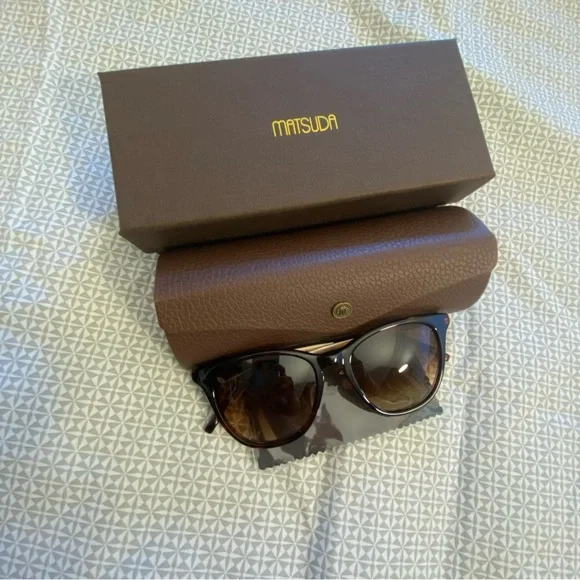 MATSUDA Japanese Cat Eye Sunglasses Dark Tortoise NEW